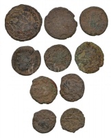 Római Birodalom 10db-os bronzpénz tétel T:3
Roman Empire 10pcs of bronze coins C:F