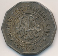1922. 'Magyar Testgyakorlók Köre Versenydíj / Knapp d.1922. I.' jelzett Ag díjérem (13g/0.800/29x29mm) T:2