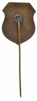 1939. 'MDEOSZ (Magyar Dalos Egyesületek Országos Szövetsége) Kassa' zománcozott fém jelvény 'Boczán Károly Csokonai u. 8.' gyártói jelzéssel (27,5x22,5mm) T:2