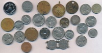 27db-os vegyes érme és zseton tétel, benne 'Vi Centenario Dalla Traslazione 1894-95' T:vegyes