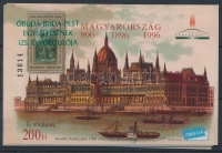1998/6b 12 db Óbuda-Buda-Pest emlékív zöld felülnyomással (60.000)