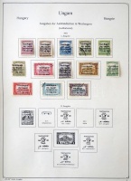 1919-1921 Megszállási gyűjteményrész 20 db KABE albumlapon, garancia nélkül