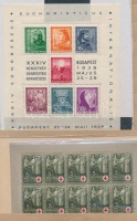 1945 előtt kiadott összes blokk és kisív (10 klf) jó minőségben, 4 db berakólapon