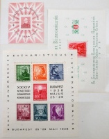 Magyar blokkgyűjtemény 1934-1961 (141.000) + 87 különféle blokk 1962-1975 12 lapos Abria  rugósblokkberakóban