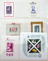 Magyar blokkgyűjtemény 1934-1961 (141.000) + 87 különféle blokk 1962-1975 12 lapos Abria  rugósblokkberakóban