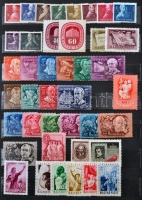 Postatiszta gyűjtemény, benne kevés megszállási bélyeg is 1913-1959 10 lapos közepes berakóban
