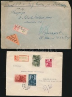 1945 előtti 8 db ajánlott küldemény (vegyes minőségben)