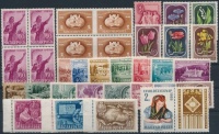 1949-1961 Kis tétel 66 db bélyeg, benne 2 klf négyestömb 2 stecklapon (20.000)
