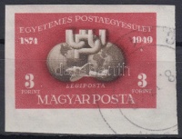 1950 UPU (I.) vágott blokkból kivágott bélyeg (12.000)
