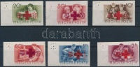1957 Vöröskereszt (IV) ívszéli vágott sor, ívfelszúrási pontokkal