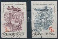 1958 40 éves a magyar repülőbélyeg vágott sor (5.000)