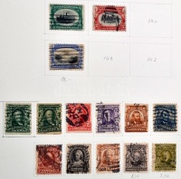 USA klasszikus összeállítás 1851-1909 nagyalakú albumban, falccal rögzítve (Mi EUR ~570.-)
