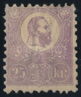 1871 Kőnyomat 25kr sötétibolya  (*300.000) (újragumizott / regummed)