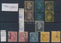 Preussen 1850-1861 26 db klasszikus bélyeg, közte egy újnyomat