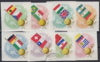 1962 Labdarúgó VB (I.) vágott sor (6.000) (egy kivételével postatiszta)