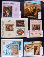 Festmény motívum gyűjtemény (közte kevés egyéb motívum kiadás) nagy berakóban / Paintings thematic collection + some other thematic issues in large stockbook (Mi.EUR 4.140.-)