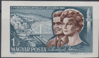 1965 Évfordulók - Események (III) 1Ft vágott bélyeg (1.400)