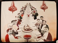 Orosz István (1951-): Vármegyebál. Nyomat, papír, jelzett, 42×57 cm