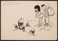 Ruszkay György (1930-1990): Turisták. Vegyes technika, papír, jelzett, 21x30cm