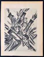 Ruzicskay György (1896-1993): Illusztráció a Szerelemkeresőkből. Algrafia, papír, jelzett az algrafián, 31×23,5 cm