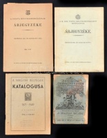 Jászai Emánuel: A Magyar bélyeg (1921) + A magyar bélyegek katalógusa 1871-1947 5. kiadás + A M. Kir. Posta bélyegértékesítő irodájának árjegyzéke (1941 és 1948-as kiadás)