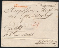 1787 Ex offo piros / red 'v.Temeswar' - Miskolcz
