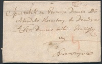 1787 Portós levél / Cover with postage due, piros / red 'ARAD' - Szamosújvár