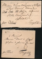 1824-1836 4 db bélyeg előtti levél 'PEST' bélyegzéssel