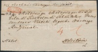 1830 Portós levél piros 'N.KÁROLY' - Nagyszőlős (Gudlin 300 pont)
