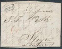 1830 Portós levél / cover with postage due 'PANCSOVA' - Steyr