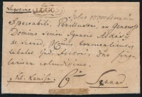 1834 Portós levél / cover with postage due 'LUGOS' - 'KL.KANISA'