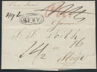 1835 Portós levél vízjeles papíron ovális 'ARAD' - Steyr tartalommal