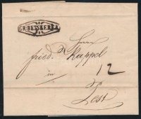 1836 Portós levél / cover with postage due 'GR:BETSKEREK' - Pest