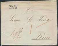 1844 Portós levél 'PESTH' - 'WIEN'