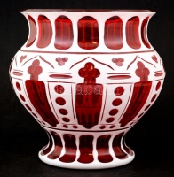 cca 1930 Haida kaspó, több rétegű, hámozott, csiszolt, hibátlan, jelzés nélkül / Antique Haida plant pot. Multi layered, flawless. m:21 cm, d:19 cm