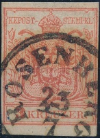 1850 3kr MP III. teljes / szép szélekkel 'ROSENBERG'