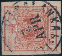 1850 3kr HP III. szép szélekkel, élénk szín 'UJPALÁNKA b: ILLOK'