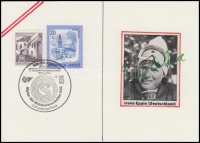 1982 Az osztrák alpesi síbajnokság négy versenyzője által aláírt első napi lebélyegzett levelezőlap / 1982 Austria, Alpine Ski championship signatures on FDC of 4 skier: Iréne Epple, Maria Epple, Pierra Machi, Daniela Zini.