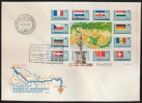 1977 Duna-Majna-Rajna vágott blokk FDC (25.000)