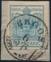 1850 9kr MP III. szép / óriási szélekkel 'BROOS'