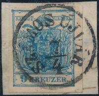 1850 9kr MP III. jó / szép szélekkel 'SZÁMOS ÚJVÁR'