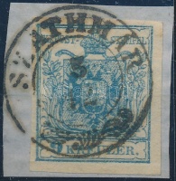 1850 9kr HP III. teljes / szép  szélekkel 'SZATHMÁR'