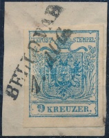 1850 9kr MP III. jó / óriási szélekkel 'BELLOVAR'