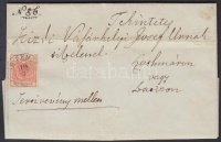 1851 3kr + 6kr HP I. tértivevényes távolsági ajánlott levélen / on registered domestic cover with recorded delivery 'ÉR-SEMJÉN' - 'SZATHMÁR'