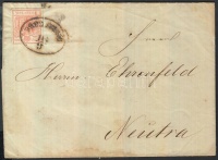 1853 3kr HP levélen / on cover 'PRESSBURG' - 'NEUTRA'
