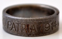 1914  'Pro patria 1914' feliratú fémgyűrű, méret: 48 / 'Pro Patria 1914' World War I iron ring, s: 48