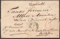 1855 Bérmentesítés nélkül feladott távolsági levél / Cover without franking, with 9kr postage due 'HERRMANNSTADT' - 'CSIK MARTONFALVA' - Csíkszentimre
