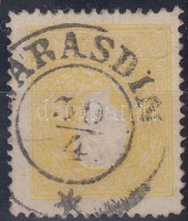 1858 2kr sárga / yellow II. 'WARASDIN'