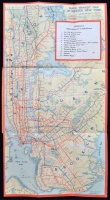 cca 1920 New-York térkép, hajtogatva, 46x24cm