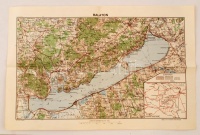 cca 1920 A Balaton térképe. Kiadja a Balatoni Intéző Bizottság. 48x32 cm